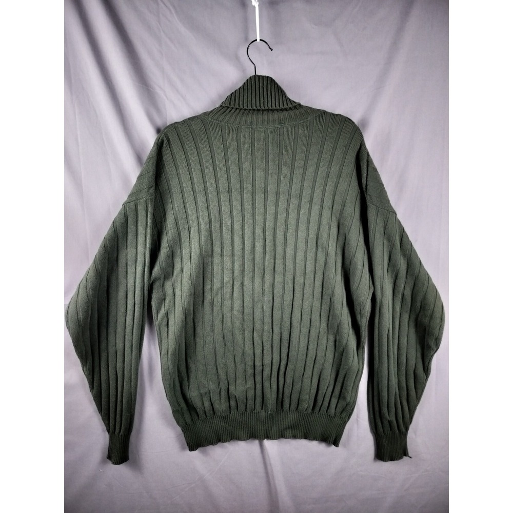Tricots St. Raphael Sweater Mens XL Vintage USA Green Ribbed Turtleneck Gorpcore